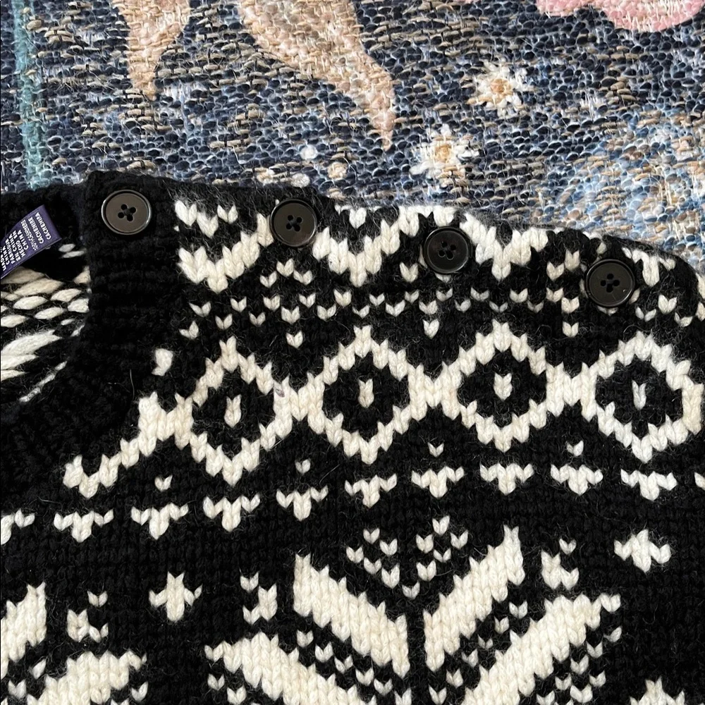 Ralph Lauren Purple Label 100% Cashmere Fair Isle Sweater